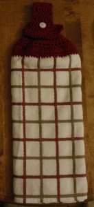 Crochet towels - red