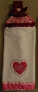 Crochet towel - Heart