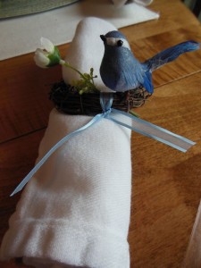 Bird napkin ring