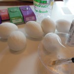 Glitter eggs - painted