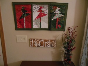 Merry Christmas sign by front door
